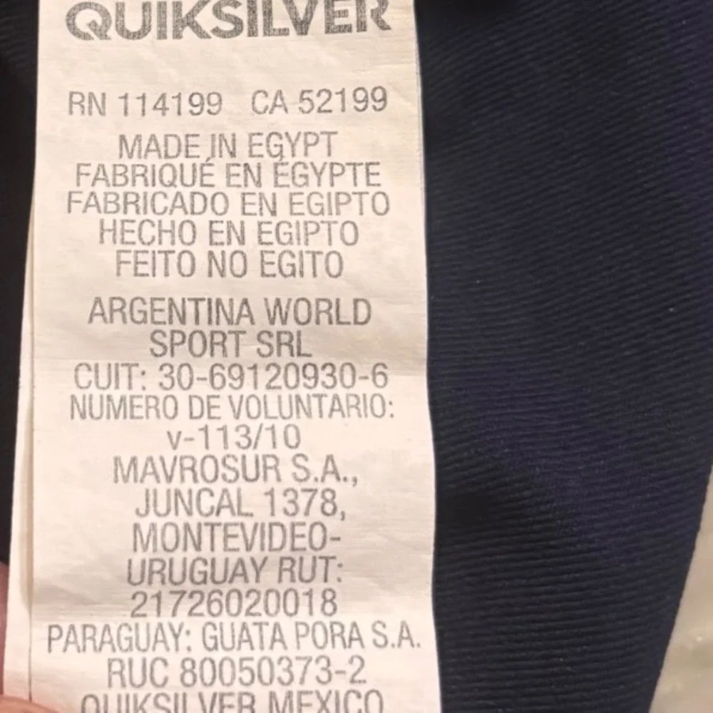 Quiksilver Rash Guard Mens Large Navy Blue Short Sleeve Logo Swim Shirt